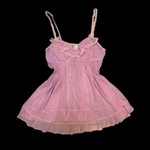 pinkish purple victoria’s secret babydoll top / chemise